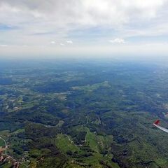 Flugwegposition um 12:51:29: Aufgenommen in der Nähe von Kreis Szentgotthárd, Ungarn in 1555 Meter
